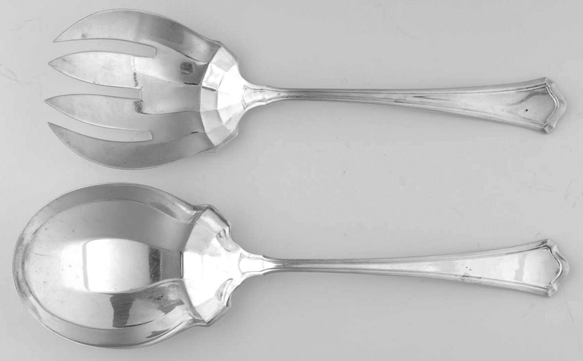 Washington (Sterling, 1911) (2 Pc) Solid Salad Set by Wallace Silver-1