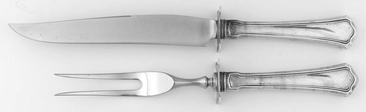 Washington (Sterling, 1911) Small Stainless Blade 2-Piece Steak Carving Set by Wallace Silver-1