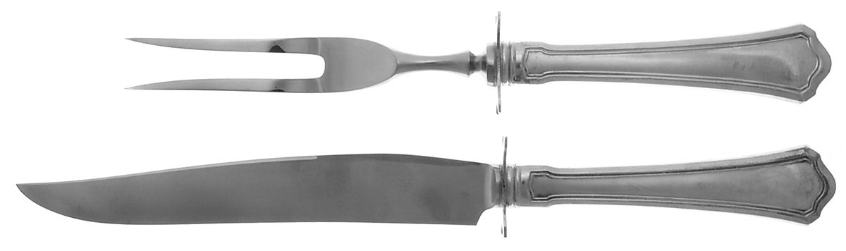 Washington (Sterling, 1911) 2 Piece Small Carving Set W/ Sterling Guard by Wallace Silver-1