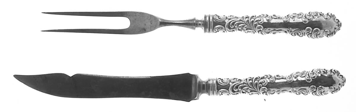 Waverly (Sterling, 1890) Small Stainless Blade 2-Piece Steak Carving Set by Wallace Silver-1