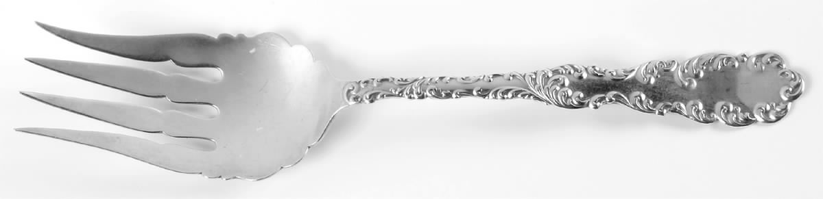 Waverly (Sterling, 1890) Large Solid Fish Serving Fork by Wallace Silver-1