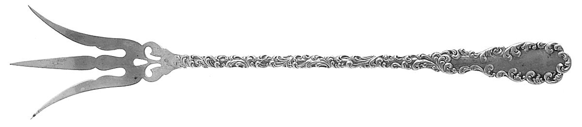 Waverly (Sterling, 1890) Large Lettuce Serving Fork by Wallace Silver-1