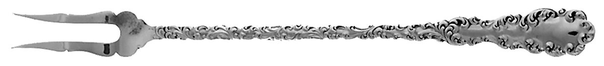 Waverly (Sterling, 1890) Long Handle Pickle/Olive Fork by Wallace Silver-1