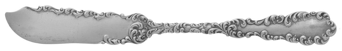 Waverly (Sterling, 1890) Flat Handle Master Butter Knife by Wallace Silver-1
