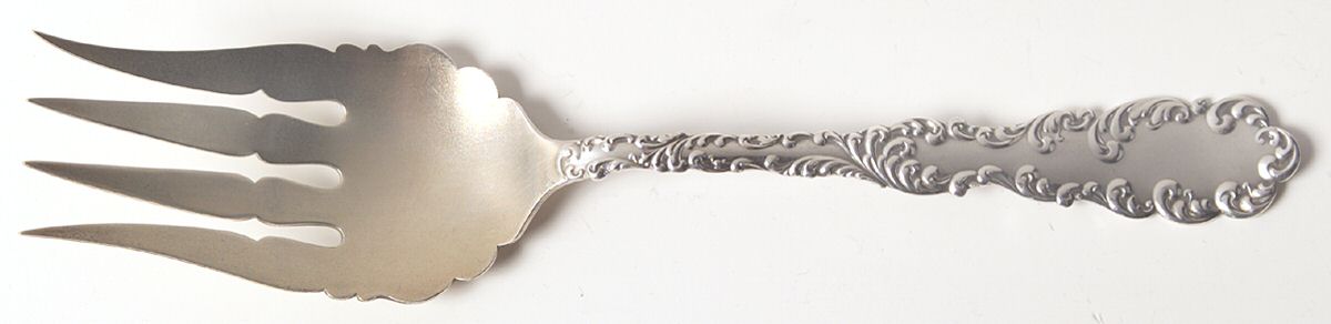Waverly (Sterling, 1890) Large Solid Fish Serving Fork by Wallace Silver-1