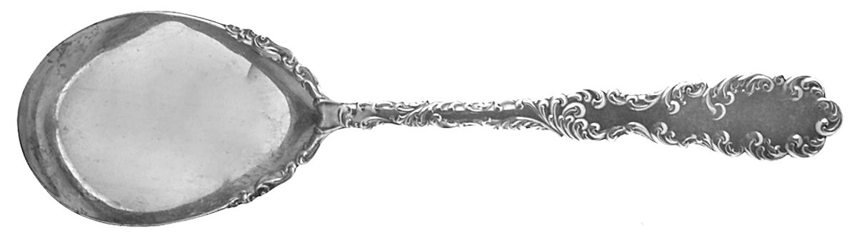 Waverly (Sterling, 1890) Small Solid Berry/Casserole Spoon by Wallace Silver-1