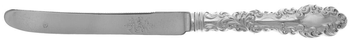 Waverly (Sterling, 1890) Orange Knife with Silverplate Blade by Wallace Silver-1