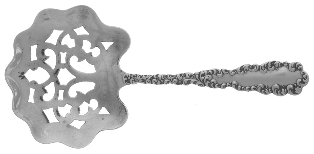 Waverly (Sterling, 1890) Solid Bon Bon Spoon with Pierced Bowl by Wallace Silver-1