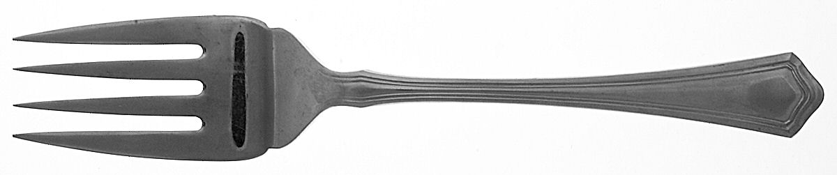 Weatherly (Stainless) Medium Solid Cold Meat Serving Fork by Wallace Silver-1