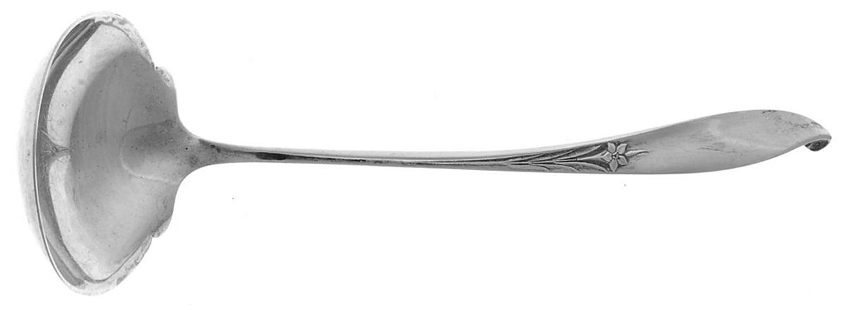 Wishing Star (Sterling, 1954) Solid Piece Cream Ladle by Wallace Silver-1