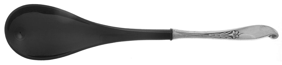 Wishing Star (Sterling, 1954) Salad Serving Spoon with Plastic Bowl by Wallace Silver-1