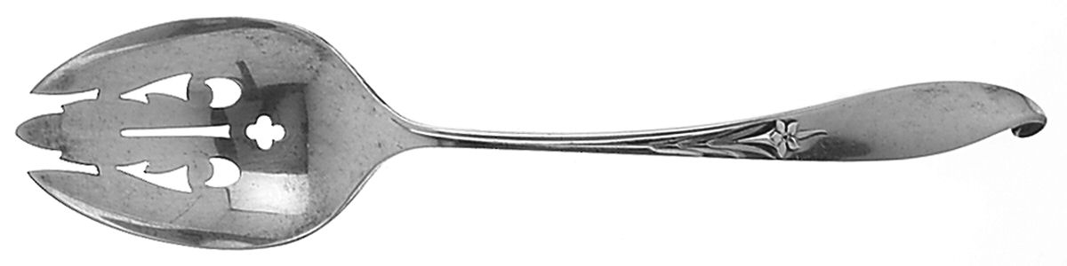 Wishing Star (Sterling, 1954) Pierced Tablespoon (Serving Spoon) by Wallace Silver-1