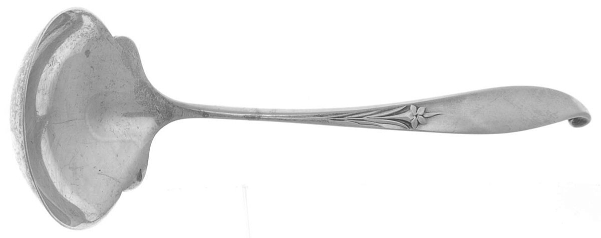 Wishing Star (Sterling, 1954) Solid Gravy Ladle by Wallace Silver-1