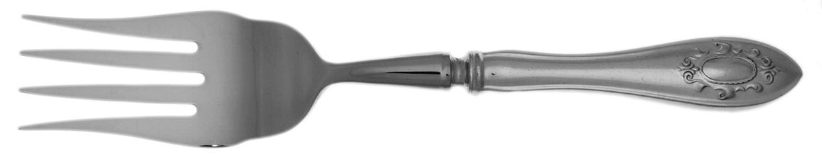 Princess (Silverplate, 1910) Cold Meat Fork Large, Stainless Tines HC by Williams Bros-1