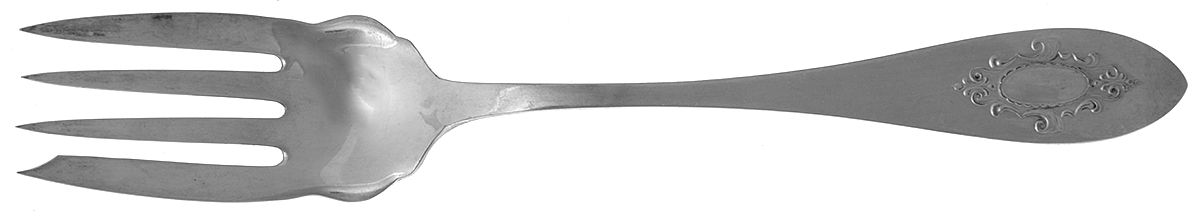 Princess (Silverplate, 1910) Medium Solid Cold Meat Serving Fork by Williams Bros-1