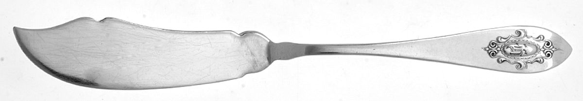 Princess (Silverplate, 1910) Monogramed Flat Handle Master Butter Knife by Williams Bros-1