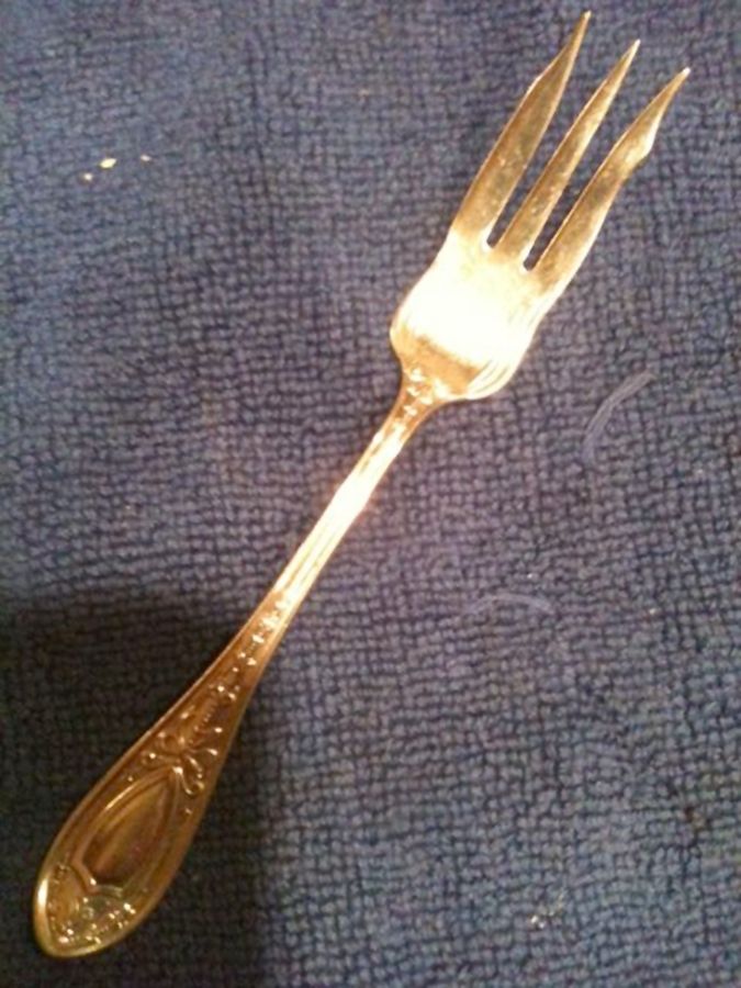 Queen Helena (Silverplate, 1905) Pastry Fork by Williams Bros-1