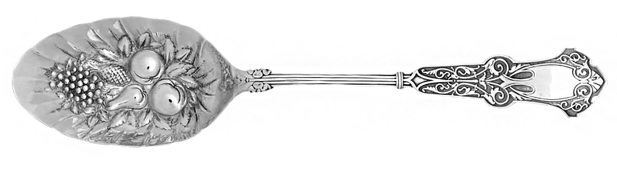 Alhambra (Sterling, 1880) Solid Berry Spoon/Tablespoon by Whiting Manf Co-1