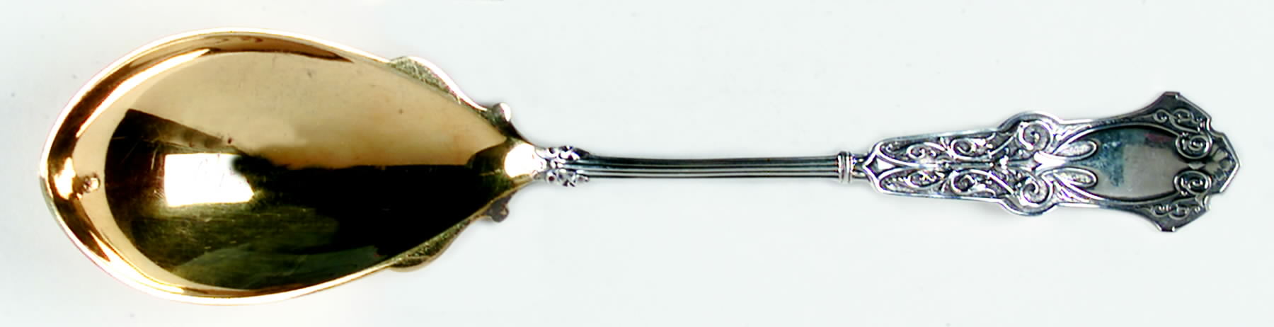Alhambra (Sterling, 1880) Small Solid Berry/Casserole Spoon by Whiting Manf Co-1