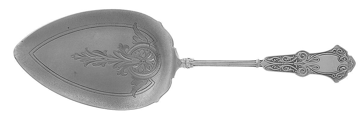 Alhambra (Sterling, 1880) Large Solid Pie Knife by Whiting Manf Co-1
