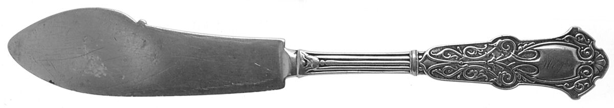 Alhambra (Sterling, 1880) Flat Handle Master Butter Knife by Whiting Manf Co-1
