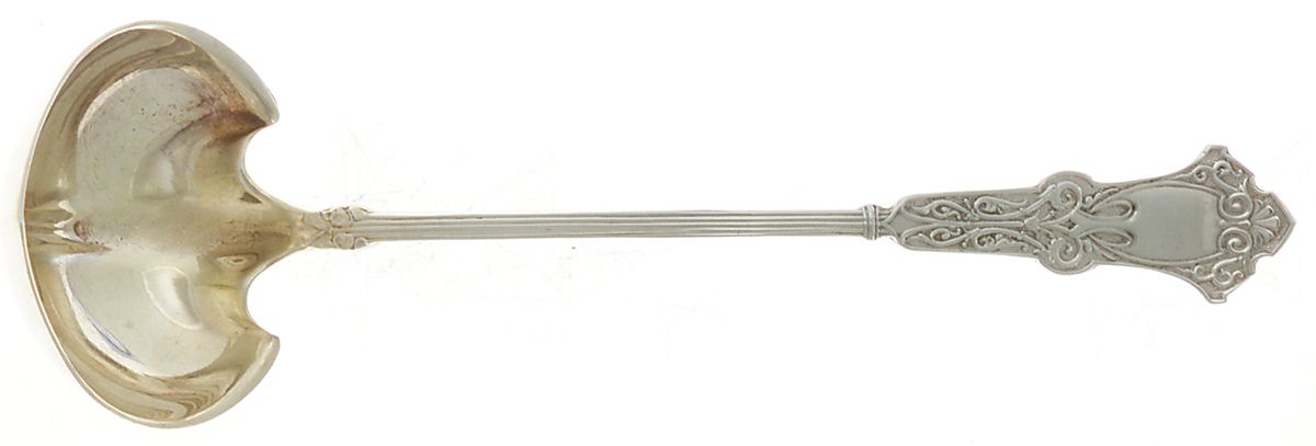Alhambra (Sterling, 1880) Solid Piece Cream Ladle by Whiting Manf Co-1