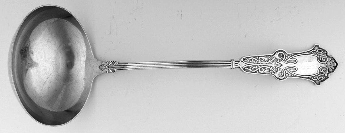Alhambra (Sterling, 1880) Oyster Ladle Solid Piece by Whiting Manf Co-1