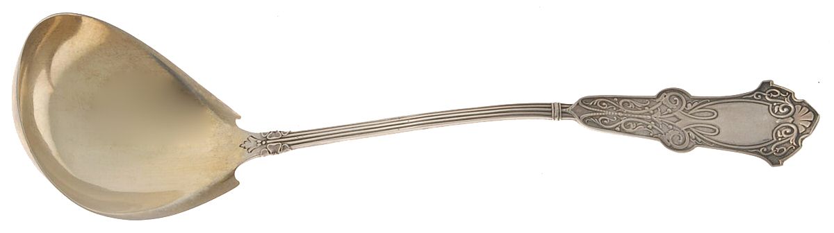 Alhambra (Sterling, 1880) Oyster Ladle Solid Piece Large by Whiting Manf Co-1