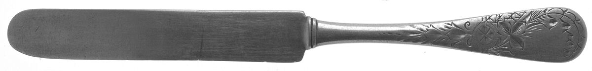 Antique Lily-Engraved (Sterling, 1882) Solid Tea/Child Knife by Whiting Manf Co-1