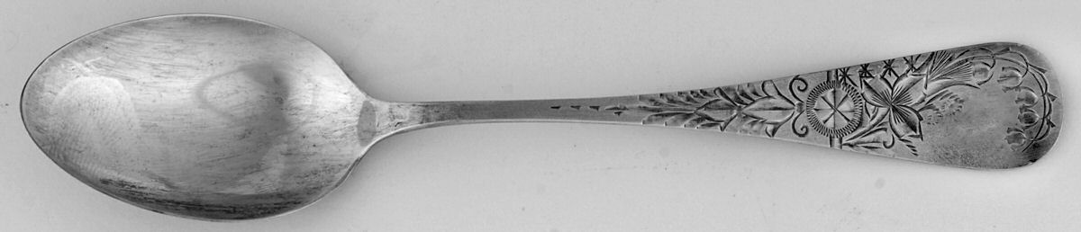 Antique Lily-Engraved (Sterling, 1882) Five O'Clock Teaspoon by Whiting Manf Co-1
