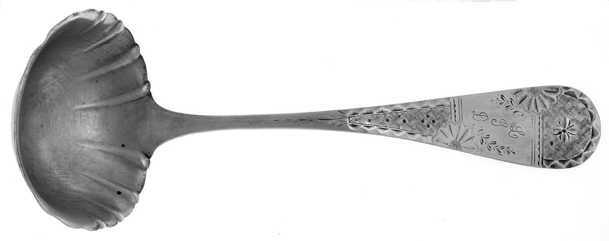 Antique Rosette (Sterling, 1880) Solid Gravy Ladle by Whiting Manf Co-1