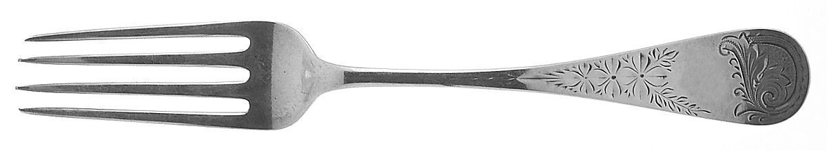 Antique M-2-Engraved (Sterlng, 1884) Fork by Whiting Manf Co-1