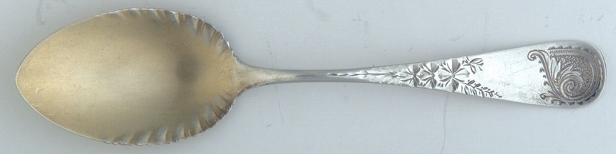 Antique M-2-Engraved (Sterlng, 1884) Ice Cream Spoon Individual by Whiting Manf Co-1