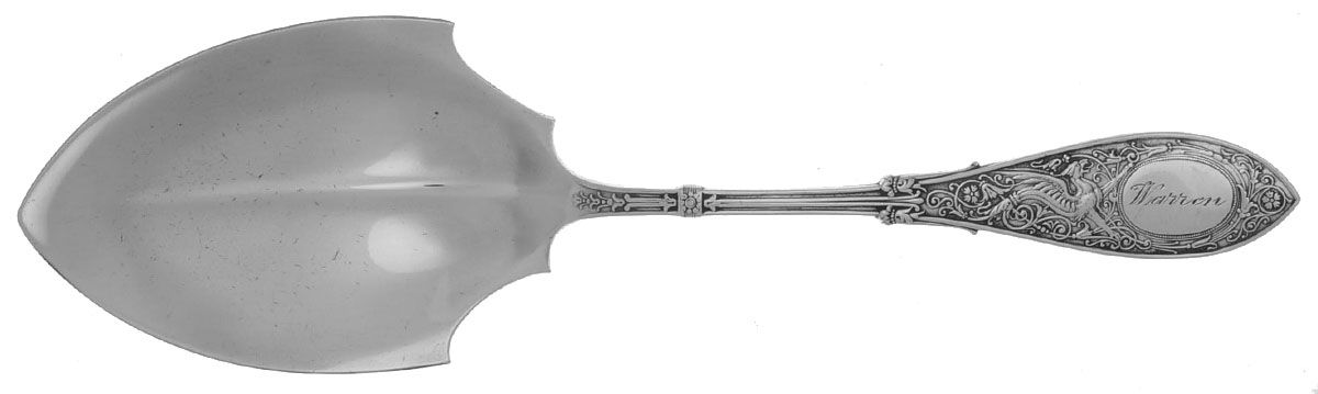 Arabesque (Sterling, 1875) Solid Salad Serving Spoon by Whiting Manf Co-1