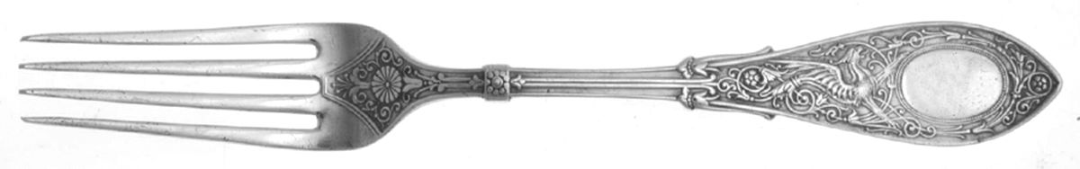 Arabesque (Sterling, 1875) Solid Youth Tea Fork by Whiting Manf Co-1