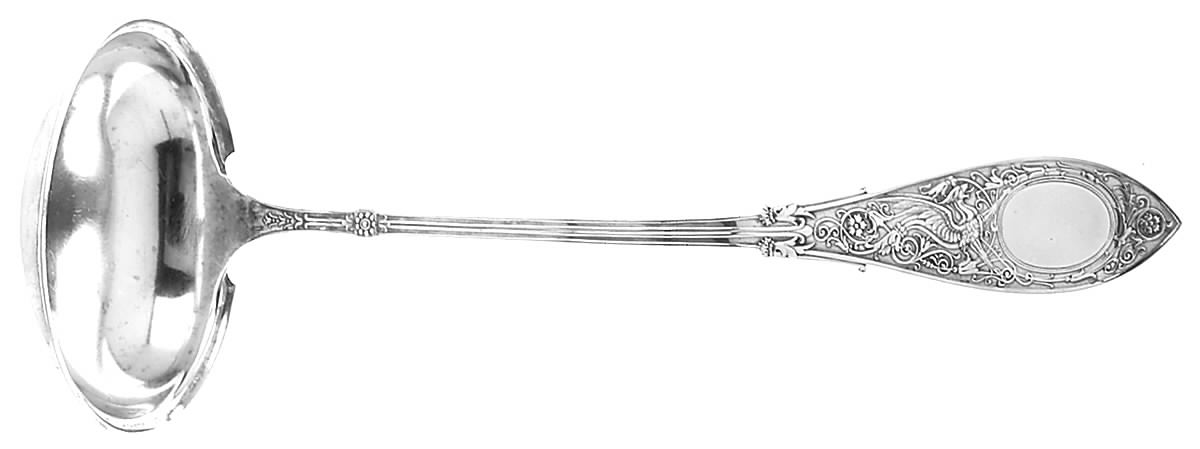 Arabesque (Sterling, 1875) Oyster Ladle Solid Piece by Whiting Manf Co-1