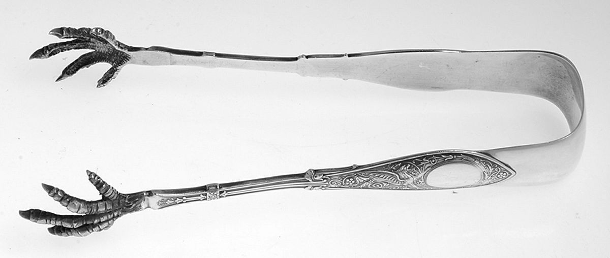 Arabesque (Sterling, 1875) Large Ice Serving Tongs by Whiting Manf Co-1