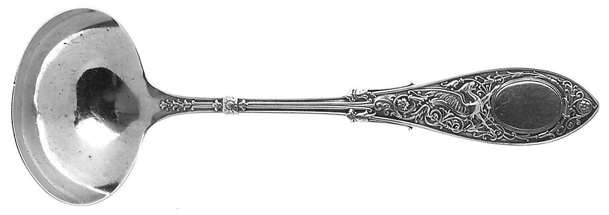 Arabesque (Sterling, 1875) Solid Piece Cream Ladle by Whiting Manf Co-1