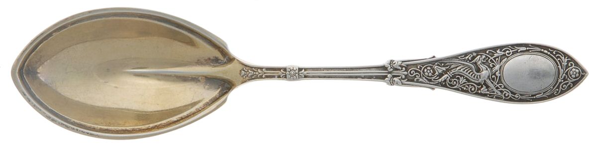 Arabesque (Sterling, 1875) Ice Cream Spoon Individual by Whiting Manf Co-1