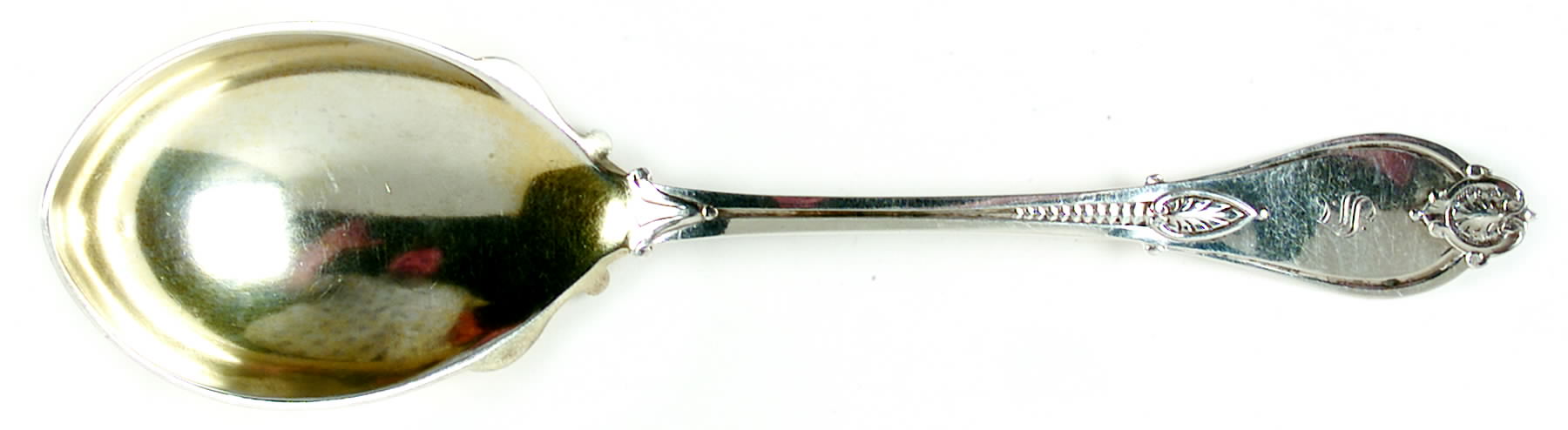 Armor (Sterling, 1871) Vegetable Serving Spoon (Solid) by Whiting Manf Co-1