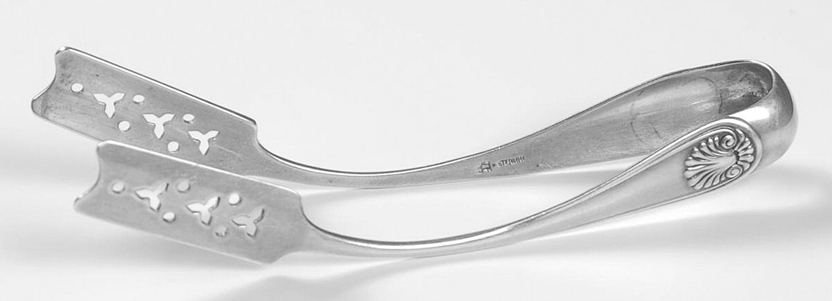 Athenian (Sterling, 1890) Solid Individual Asparagus Tongs by Whiting Manf Co-1