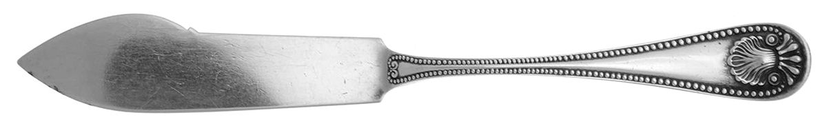 Bead (Sterling, 1880, No Monograms) Large Flat Handle Master Butter Knife by Whiting Manf Co-1