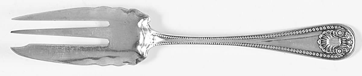 Bead (Sterling, 1880, No Monograms) Individual Pie Fork by Whiting Manf Co-1
