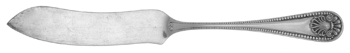 Bead (Sterling, 1880, No Monograms) Flat Handle Master Butter Knife by Whiting Manf Co-1