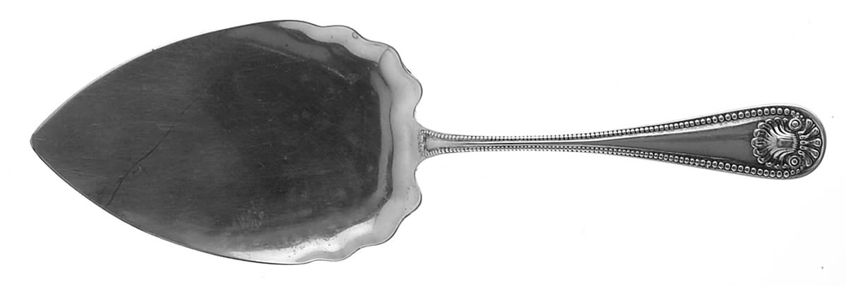 Bead (Sterling, 1880, No Monograms) Small Solid Pie Knife by Whiting Manf Co-1