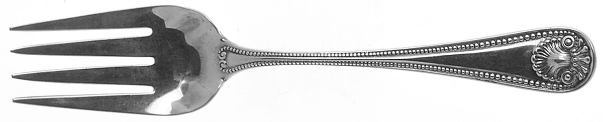 Bead (Sterling, 1880, No Monograms) Small Ramekin Fork by Whiting Manf Co-1