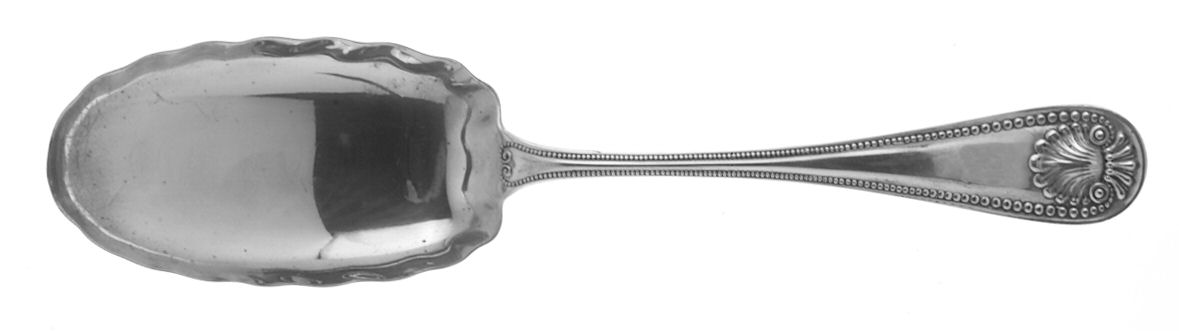 Bead (Sterling, 1880, No Monograms) Solid Salad Serving Spoon by Whiting Manf Co-1