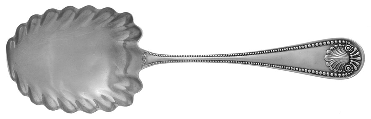 Bead (Sterling, 1880, No Monograms) Large Solid Berry/Casserole Spoon by Whiting Manf Co-1