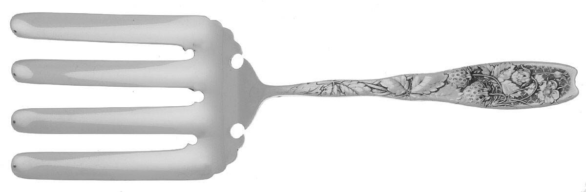 Berry (Sterling, 1880) Large Solid Asparagus Serving Fork by Whiting Manf Co-1