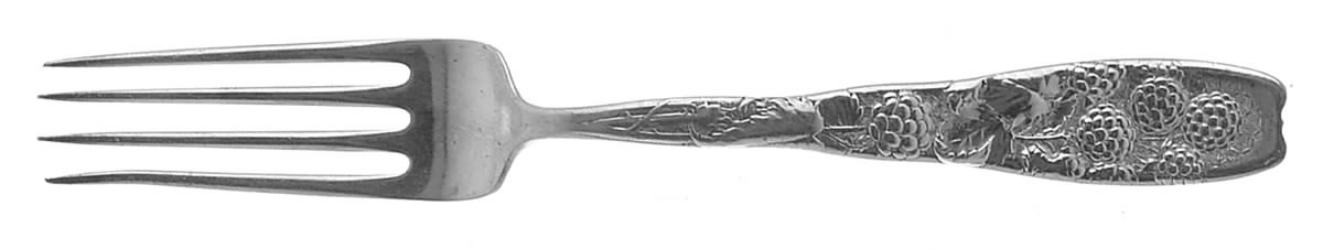 Berry (Sterling, 1880) Luncheon/Dessert Fork, Solid Piece by Whiting Manf Co-1